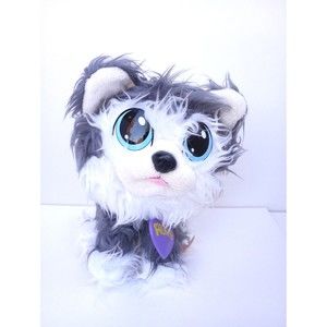 Kids Delight Rescue Runts Kitten Cat Plush  Gray & White Long Hair Big Eyes